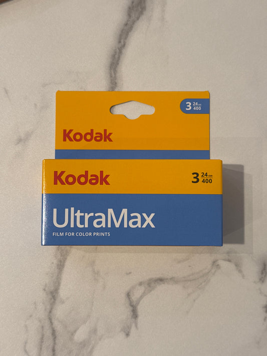 24exp Kodak Ultramax 400 35mm film 3PK